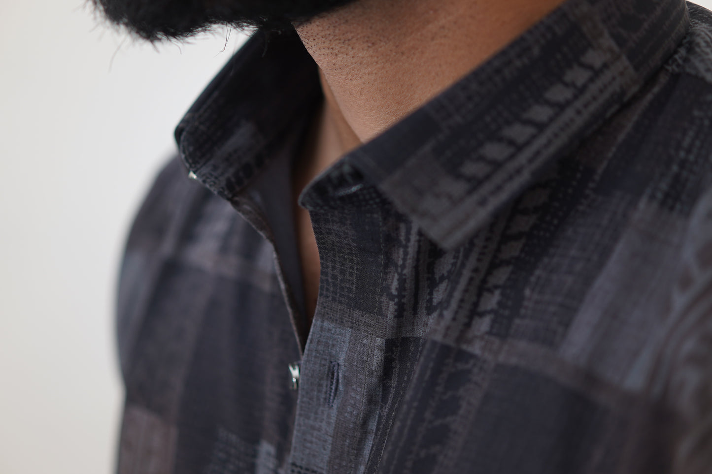 Geometric Print Cotton Shirt (Regular Fit)