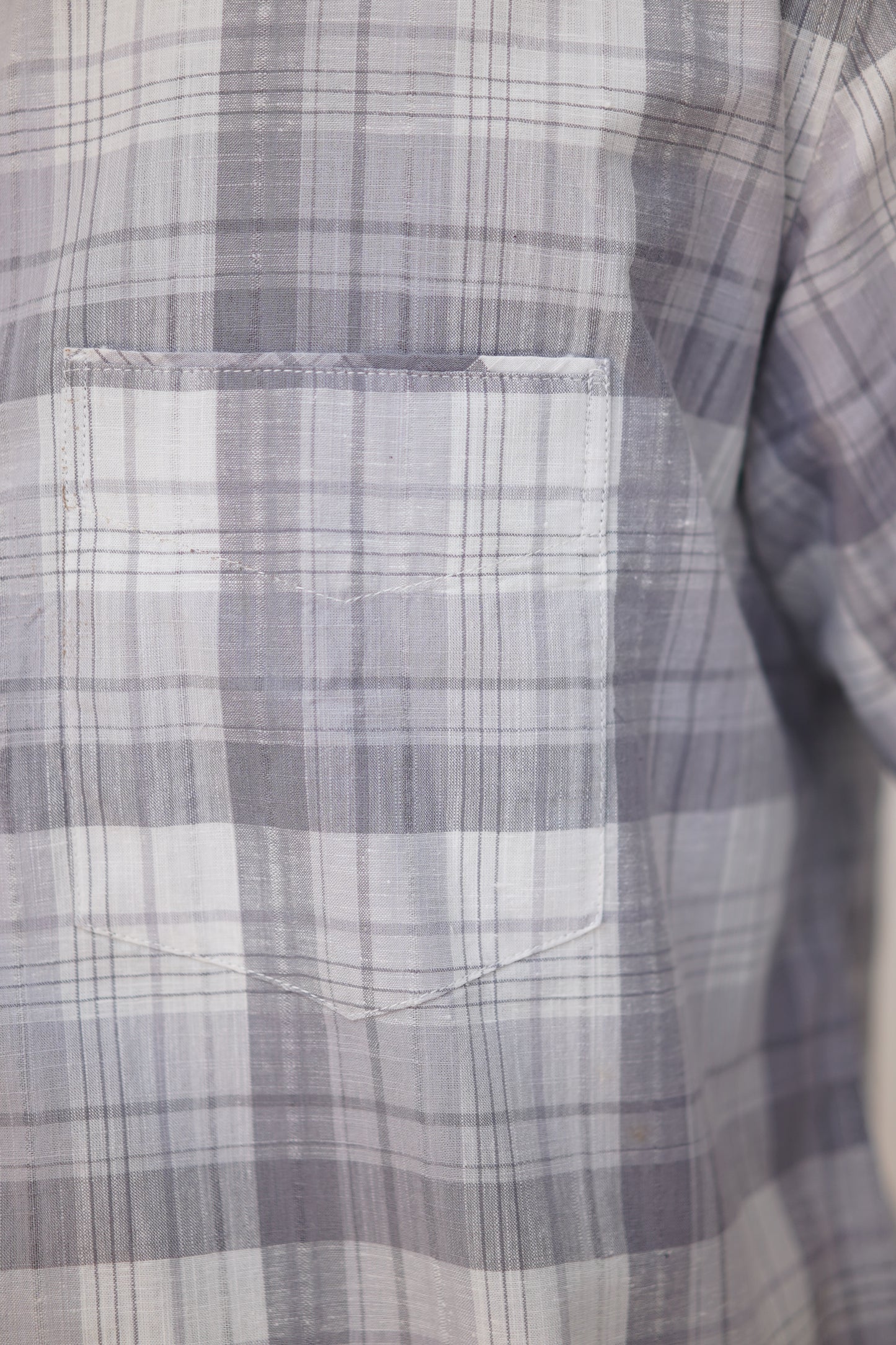 Classic Checked Cotton Shirt (Regular Fit) – Grey & White