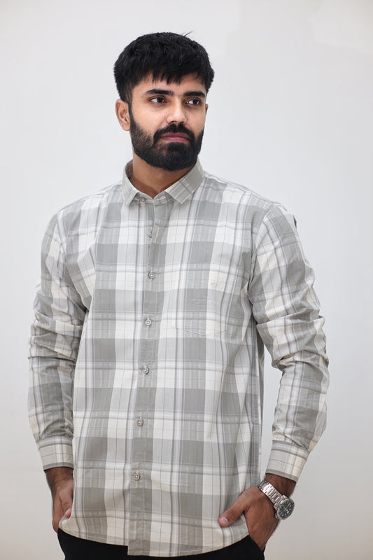 Stylish Plaid Cotton Check Shirt
