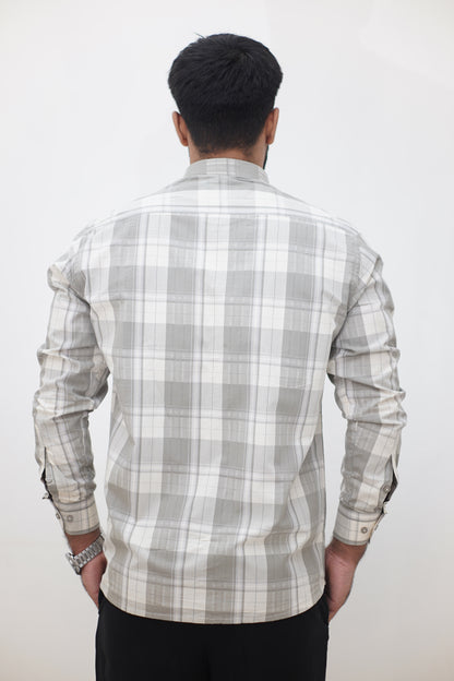 Stylish Plaid Cotton Check Shirt