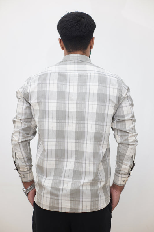 Stylish Plaid Cotton Check Shirt