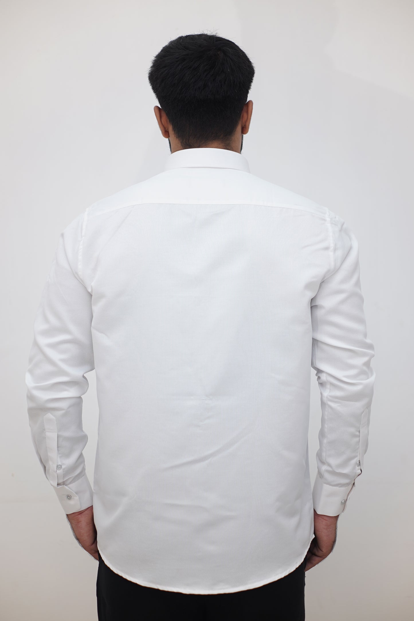 Classic White Dobby Cotton Shirt (Regular Fit)