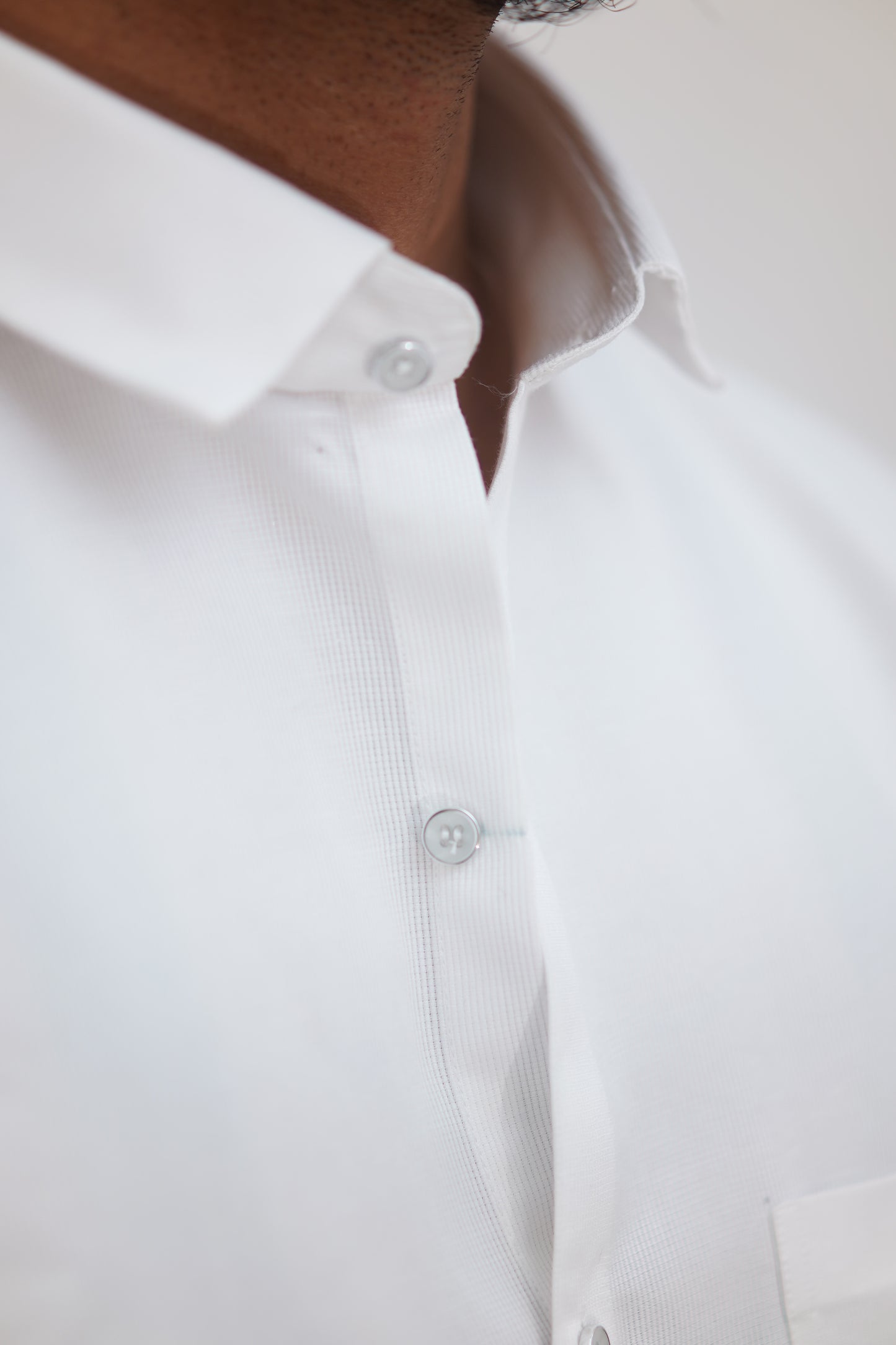 Classic White Dobby Cotton Shirt (Regular Fit)