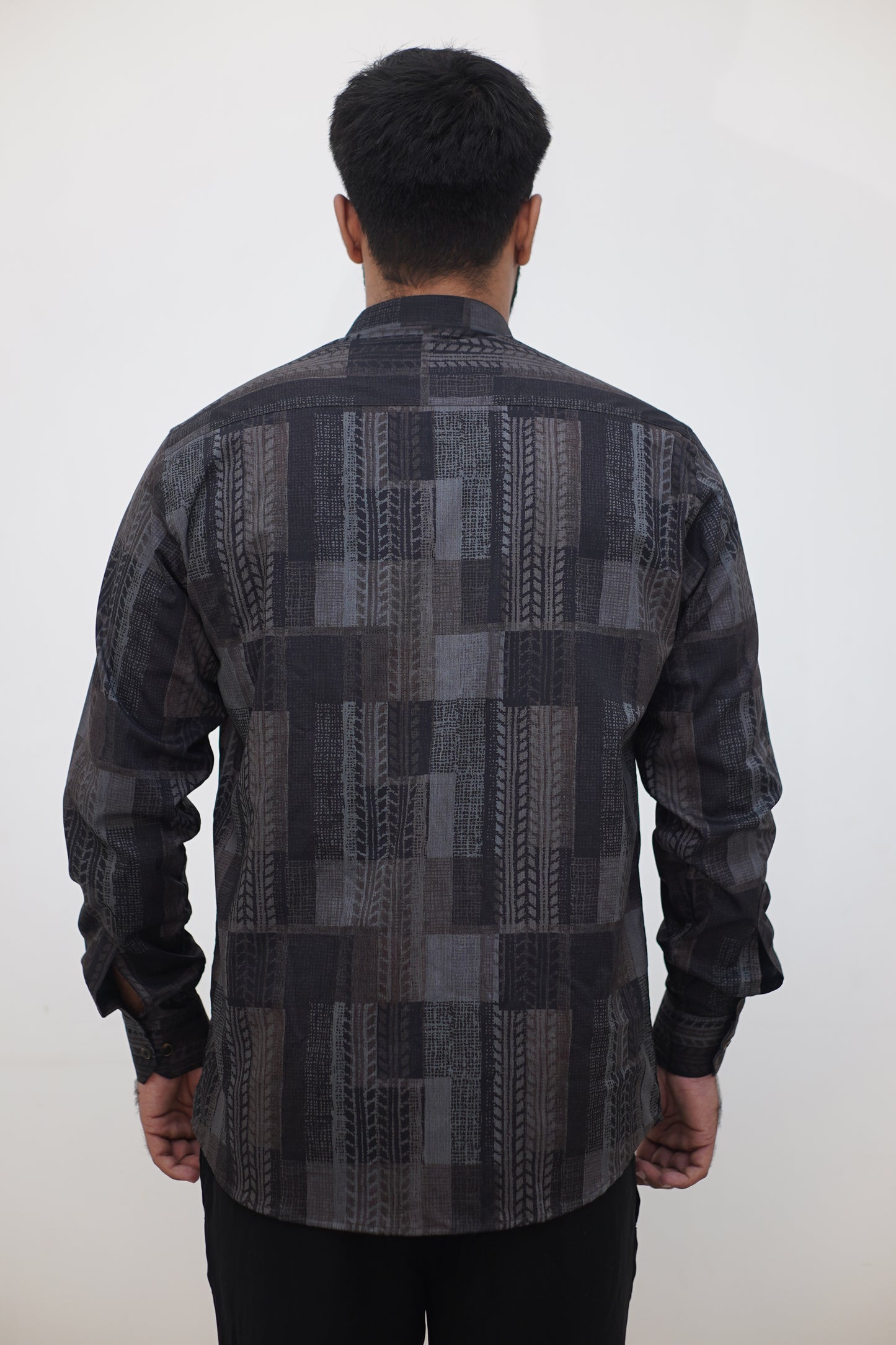 Geometric Print Cotton Kurta Shirt (Regular Fit)