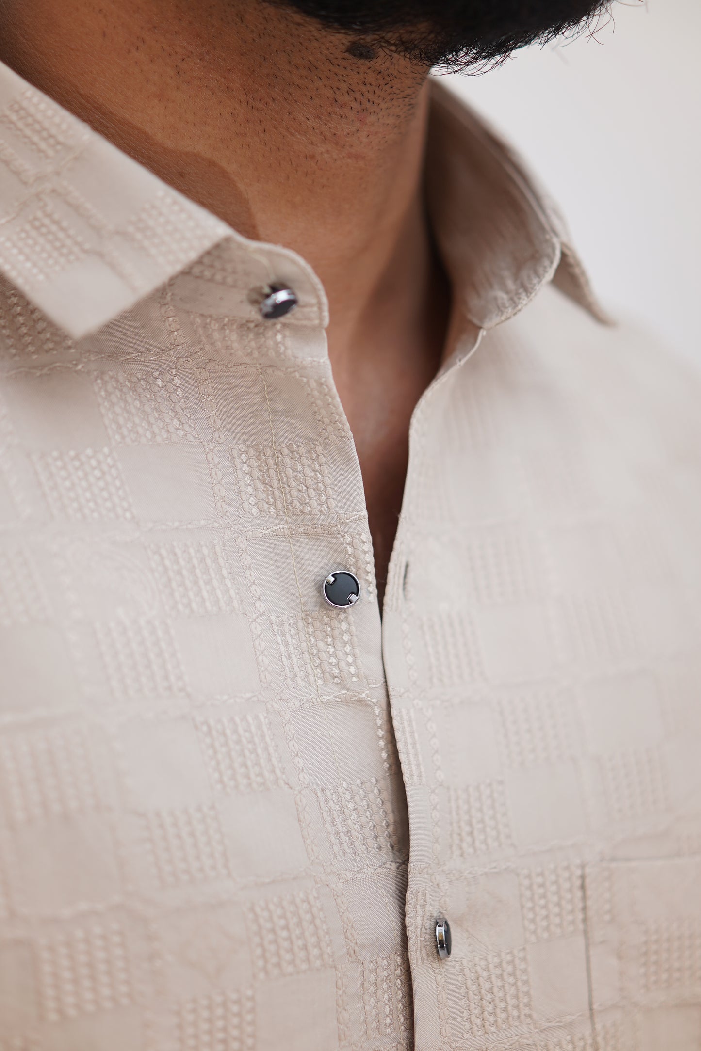 Elegant Textured Party Wear Premium Cotton Shirt